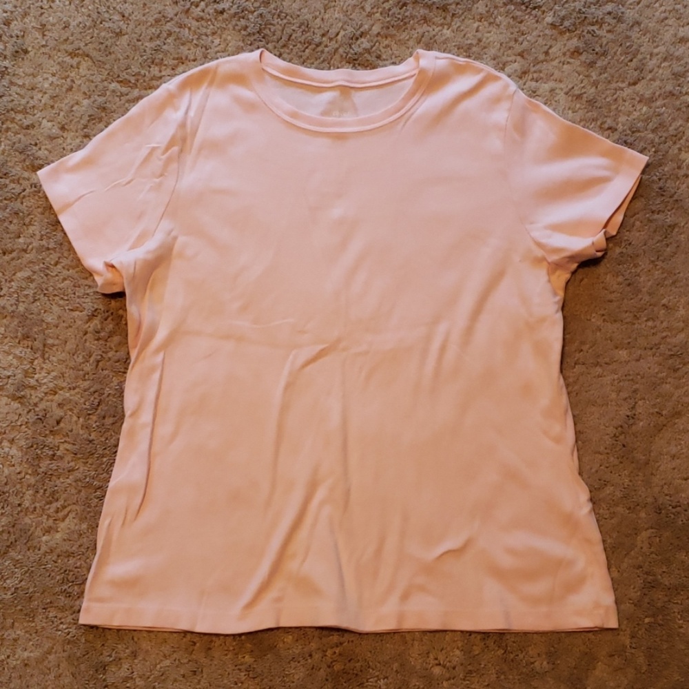 Caslon pink plain top shirt 1x